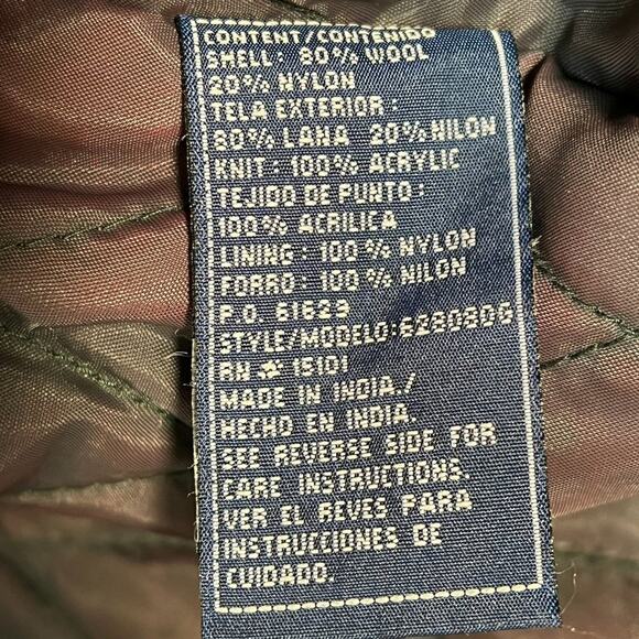 Vintage 90's Bugle Boy Outerwear Hunter Green Wool Varsity Bomber Jacket Coat - Picture 13 of 13